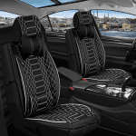 Oto Koltuk Minderi | Siyah Beyaz Dikiş-Royal Serisi-2022