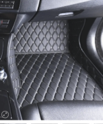 5D Havuzlu Araç içi Taban Kılıfı [Taban Kaplama]-Siyah Beyaz Dikişli - Resim 7