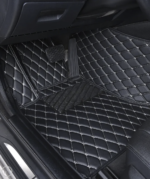 5D Havuzlu Araç içi Taban Kılıfı [Taban Kaplama]-Siyah Beyaz Dikişli - Resim 8