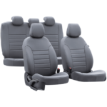 Araca Özel Üretim Oto Kılıfı | Deri | Gri Renk  - Resim 2