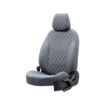 Araca Özel Üretim Oto Kılıfı-Gri Renk -Kapitone Deri - Resim 2