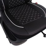 Araç Oto Koltuk Minderi | Siyah - Beyaz Dikiş Renk - 2022